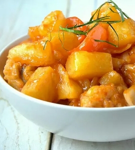 salade poulet curry ananas